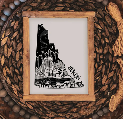 Canada / Province Black & White Art Prints (4 sizes)