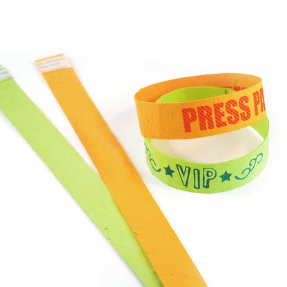 Brandable Plant-able Seed Paper Wristbands