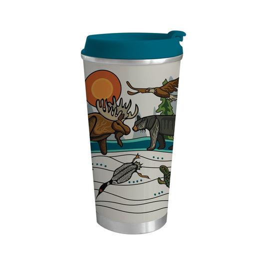 Indigenous Art Travel Mug, 18 oz