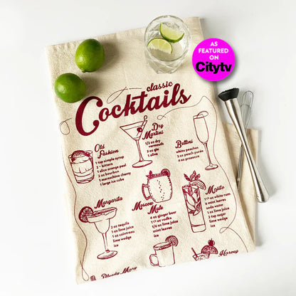 Hand Printed Organic Tea Towel - 20x24