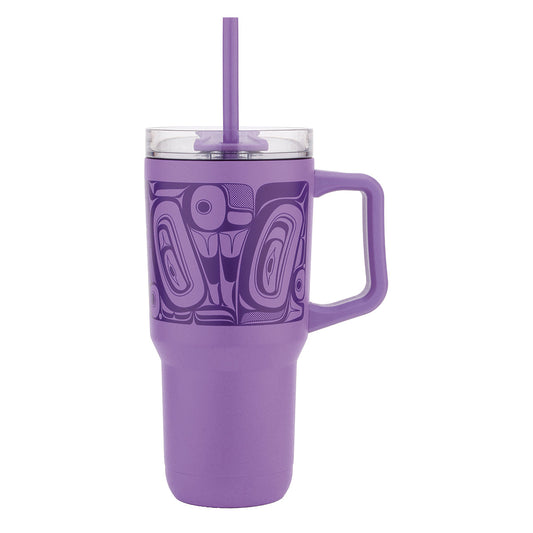 Indigenous Art Insulated Tumbler with Straw - 32 oz