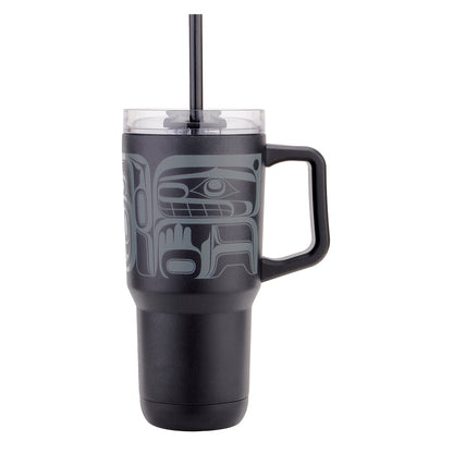 Indigenous Art Insulated Tumbler with Straw - 32 oz