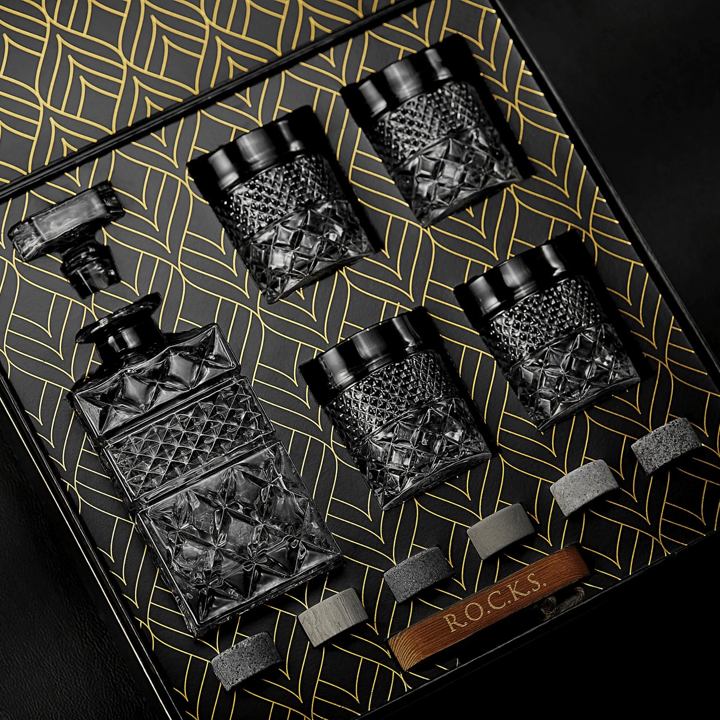 Whiskey Stones & Decanter Gift Set
