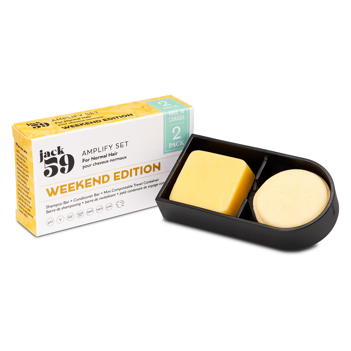 Amplify Shampoo & Conditioner Bar Travel Set