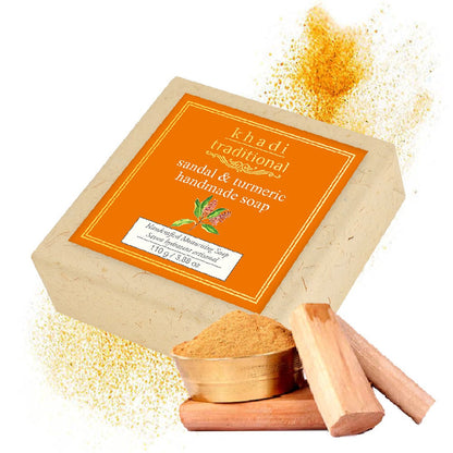 Khadi Traditional Sandal & Turmeric Handmade Soap