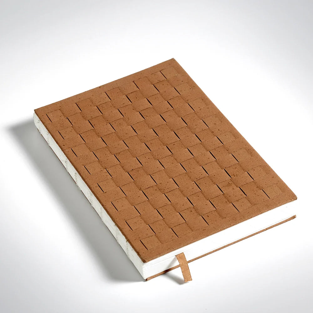 Handcrafted Chequered Woven Leather Notebook