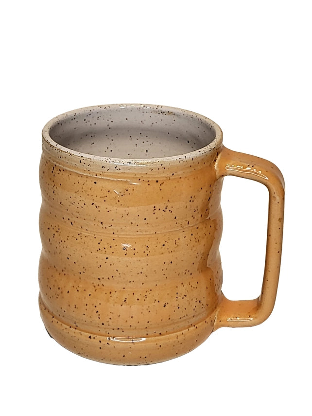 Handmade Stoneware Wavy Coffee Mug