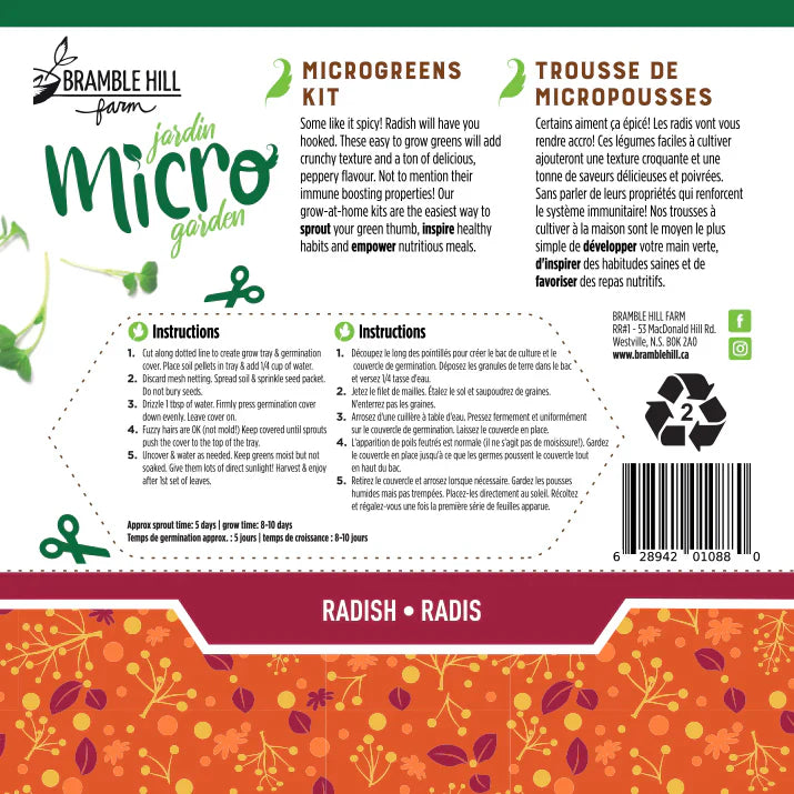 Micro Garden Microgreens Kit - Radish