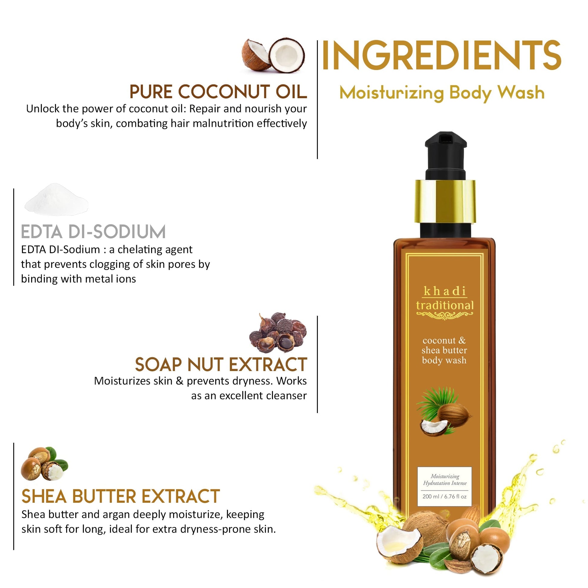 Khadi Traditional Coconut & Shea Butter Body Wash