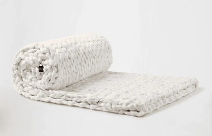 Hand Knitted Weighted Blanket (8 lb) - Natural