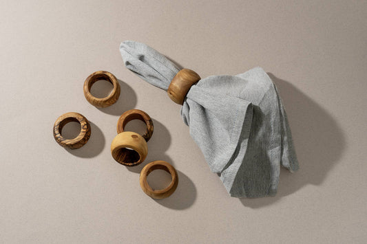 Natural Olive Wood Napkin Rings