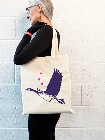 Canada Goose Hand Printed Every Day Canvas Tote Bag