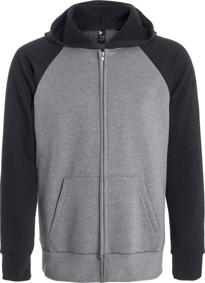 Unisex hooded full zip and raglan sleeve sweatshirt - Made in Canada