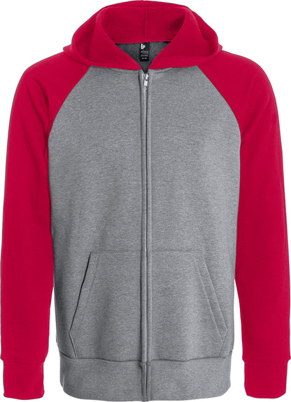 Unisex hooded full zip and raglan sleeve sweatshirt - Made in Canada