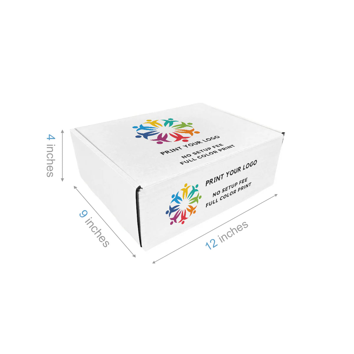Custom Branded White Mailer Box (12 X 9 X 4")