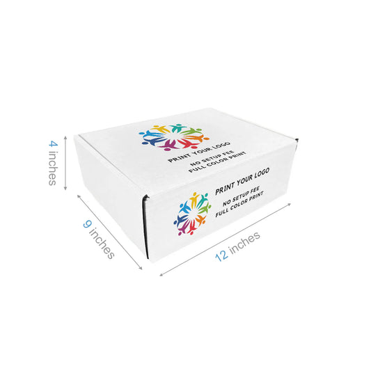 Custom Branded White Mailer Box (12 X 9 X 4")