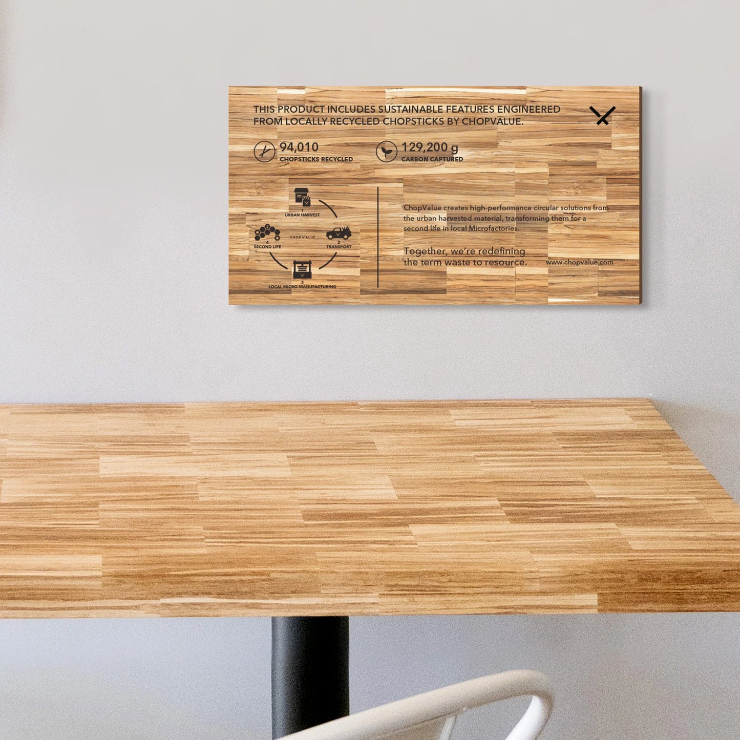 Carbon Negative Awards and Plaques made from Recycled Chopsticks