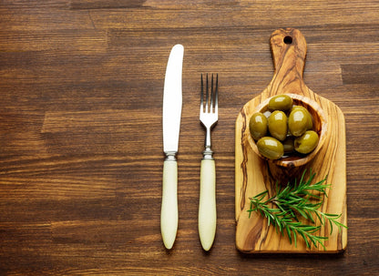 Olive Wood Paddle Chopping Cheese Board