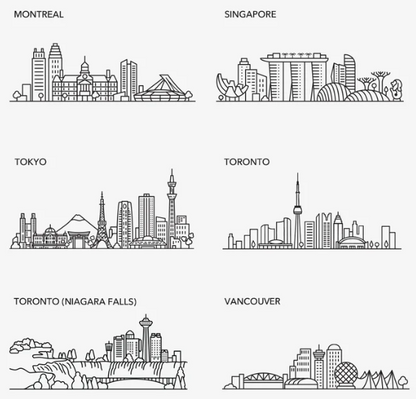Skyline Engraved Coaster