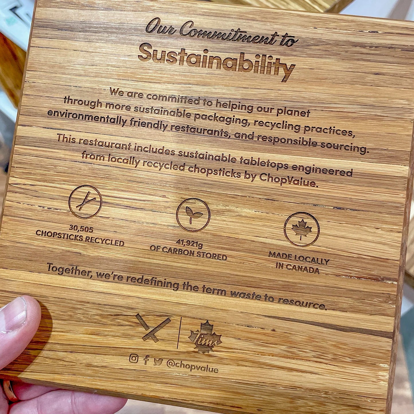 Carbon Negative Awards and Plaques made from Recycled Chopsticks