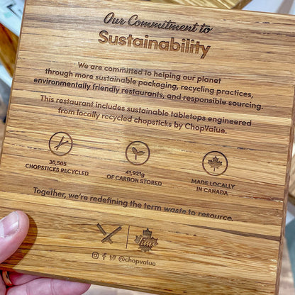 Carbon Negative Awards and Plaques made from Recycled Chopsticks